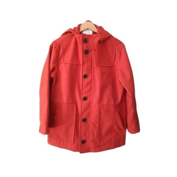Women's SIZE M A New Day Duffel Overcoat Orange Shade NWT - Picture 1 of 9